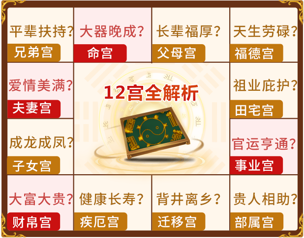 以上就是十四主星入命宫简单的介绍了,若想更详细地了解自己的紫微