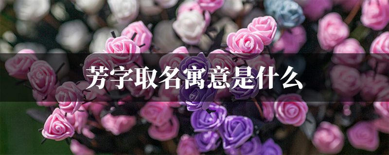 芳字取名寓意是什么