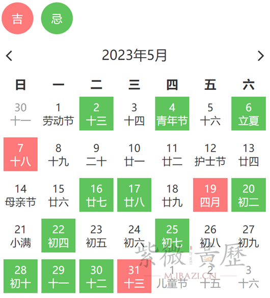 2023年5月开业黄道吉日