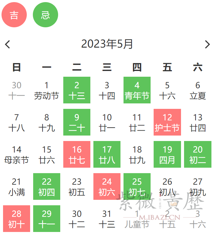 2023年5月理发黄道吉日